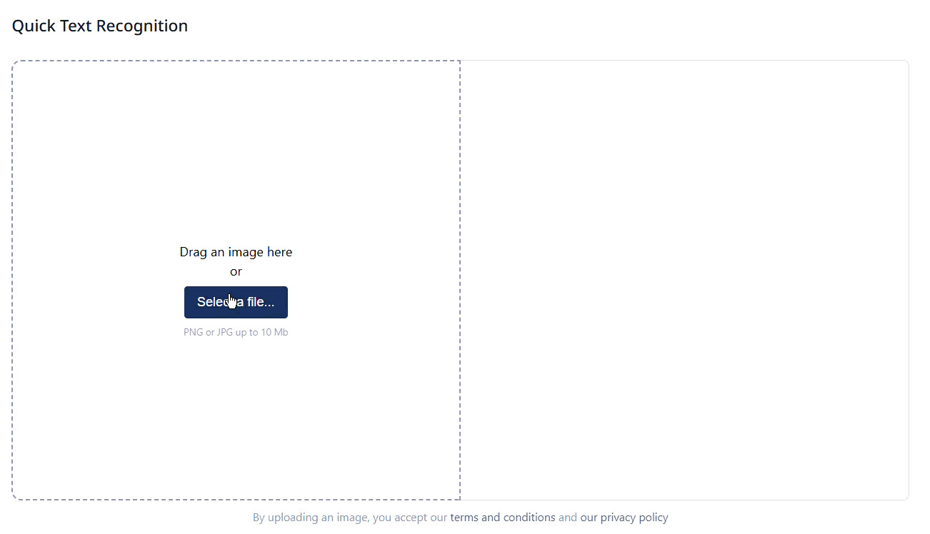 Quick text recognition