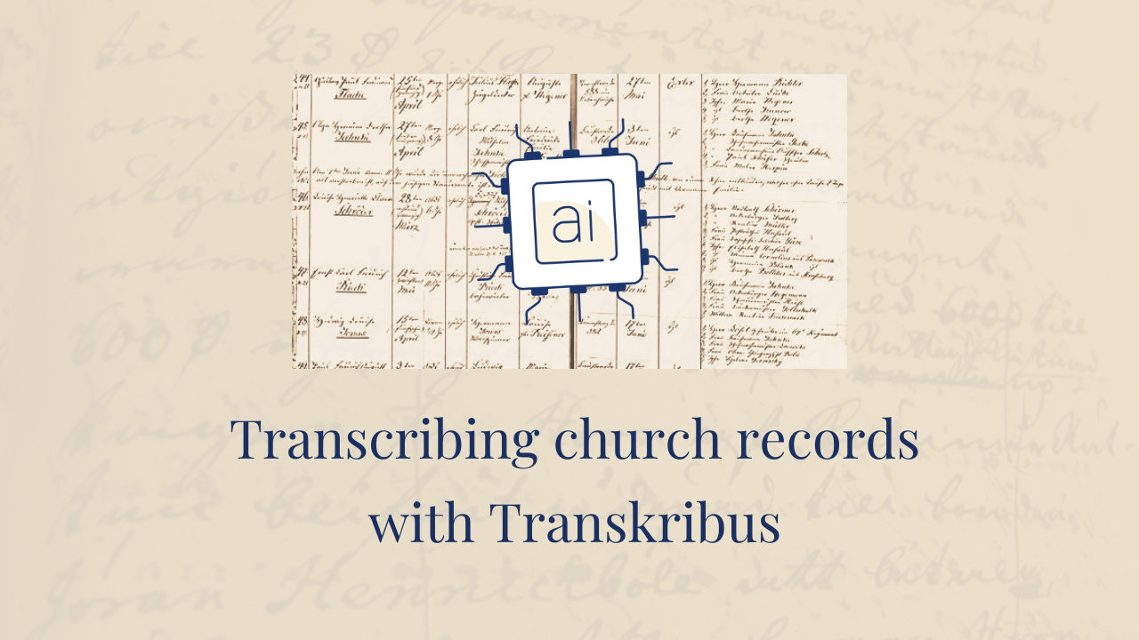 How to transcribe church records with Transkribus